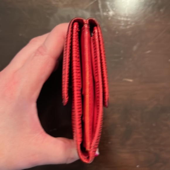 Authentic Louis Vuitton Red Epi compact wallet - Picture 9 of 12